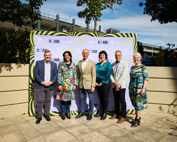 Cr Anthony Aitken, Christine Couzens MP, Mayor Cr Dr Stretch Kontelj OAM, Cr Emma Sinclair, Cr Eddy Kontelj, Cr Elise Wilkinson. Photography: Peter Foster